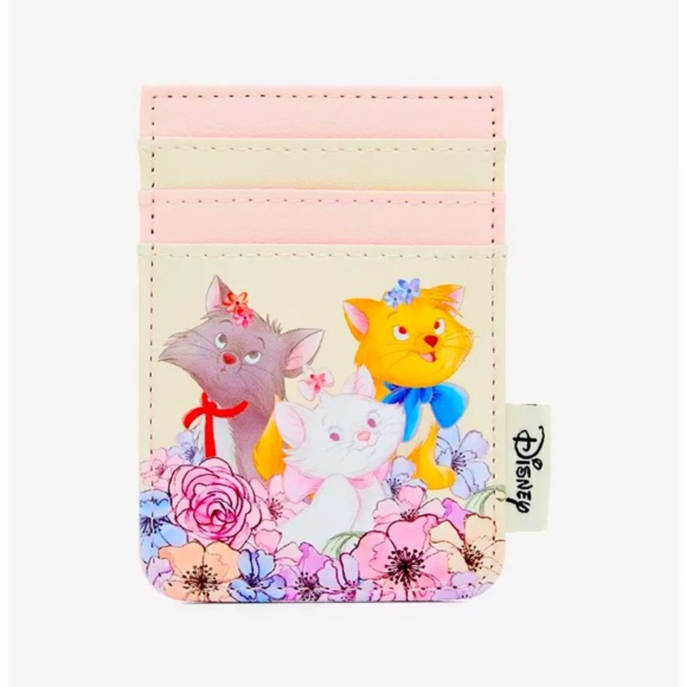 Loungefly Disney The Aristocats Trio Floral Vertical Cardholder